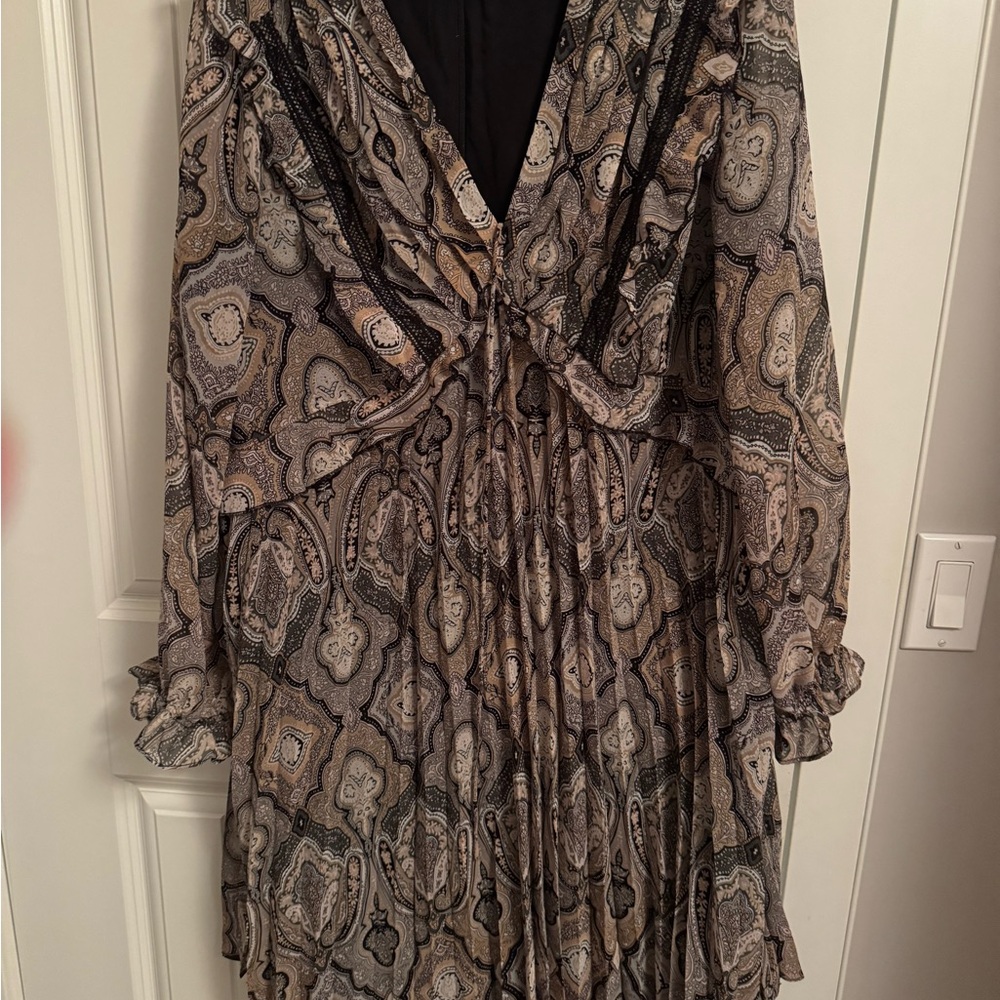 Bohemian Paisley Long Sleeve Dress
